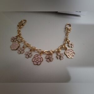 Elegant Camellia Flower bag charm.